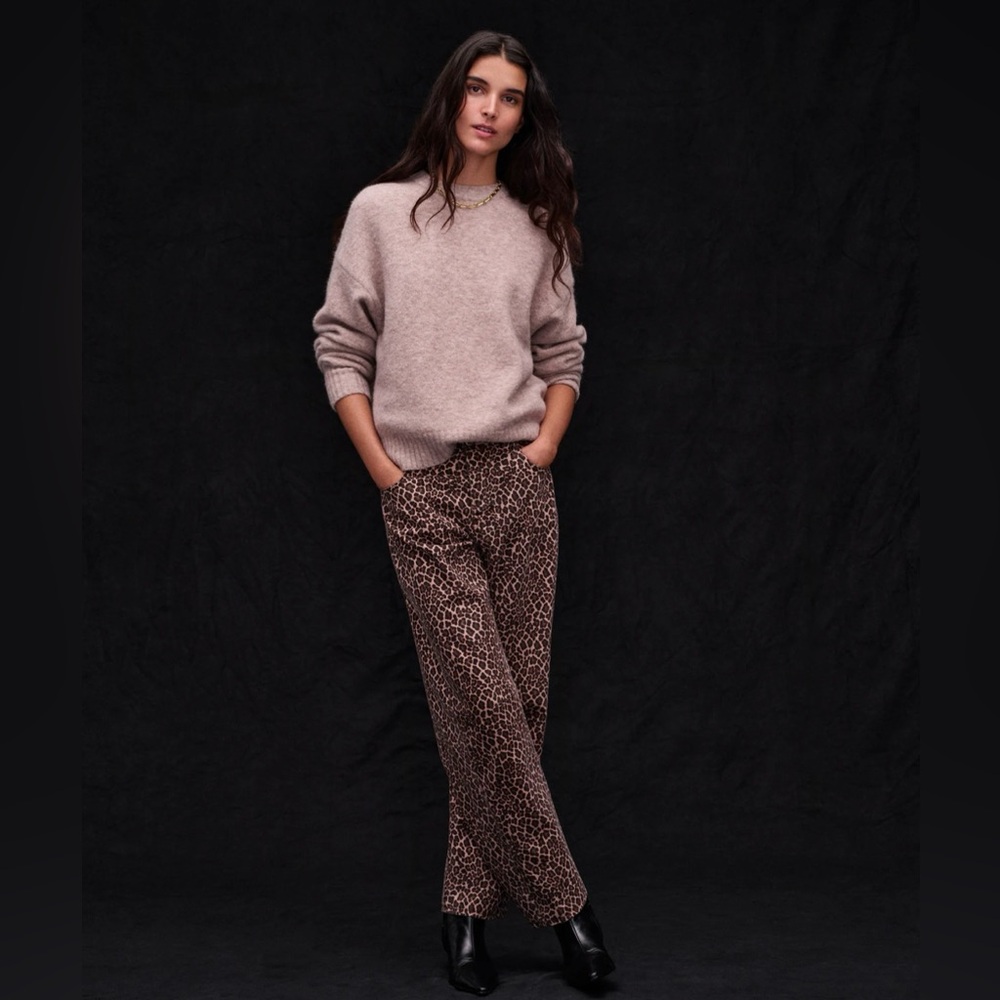Madewell Cheetah The Darted Barrel-Leg Jean - Picture 2 of 9